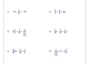 Solving Equations with Variables On Both Sides with Fractions Worksheet with Worksheet Works solving Two Step Equations Answers aslitherair