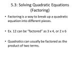Solving Equations with Variables On Both Sides Worksheet as Well as Joyplace Ampquot solving Quadratic Equations by Factoring Workshee
