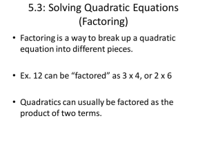 Solving Equations with Variables On Both Sides Worksheet as Well as Joyplace Ampquot solving Quadratic Equations by Factoring Workshee