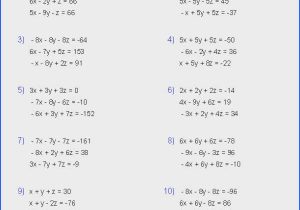 Solving Equations Worksheets as Well as Systems Linear Equations Worksheet