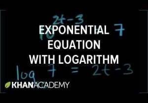 Solving Exponential and Logarithmic Equations Worksheet Also solving Exponential Equations Using Logarithms Base 10 Video