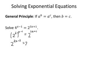 Solving Exponential Equations with Logarithms Worksheet Answers and solving Exponential Equations Not Requiring Logarithms Works