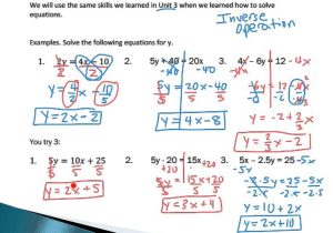 Solving Exponential Equations with Logarithms Worksheet Answers or A1 44 solving Equations for Y