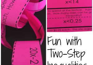 Solving Linear Inequalities Worksheet together with solve Two Step Inequalities Paper Chain Activity
