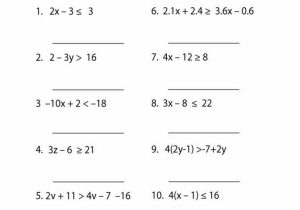 Solving Multi Step Inequalities Worksheet Also solving Multi Step Equations Worksheet