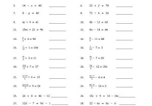 Solving One Step Equations Worksheet or 24 Beautiful E Step Equations Worksheet