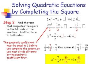 Solving Quadratic Equations by Completing the Square Worksheet Algebra 1 together with Quadratic Equation by Pleting the Square Worksheet with Answers