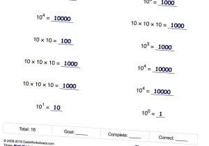 Solving Quadratic Equations by Completing the Square Worksheet Answer Key and Exponents Worksheets Powers Of Ten and Scientific Notation