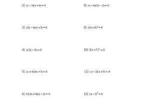 Solving Quadratic Equations by Factoring Worksheet Answers Algebra 2 as Well as Quadratic Equations Worksheet
