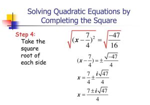 Solving Quadratic Equations by Quadratic formula Worksheet as Well as solving Quadratic Equations by Pleting the Square Ppt D