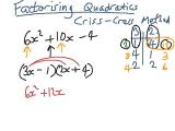 Solving Quadratic Equations by Quadratic formula Worksheet together with Factorising Quadratics Crisscross Method