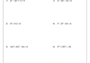 Solving Quadratic Equations Worksheet with solve Higher Degree Equation Using Quadratic formula
