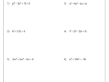 Solving Quadratics by Factoring Worksheet or solve Higher Degree Equation Using Quadratic formula