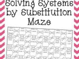 Solving Systems by Substitution Worksheet Along with solving Systems Of Equations by Substitution Maze