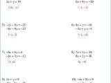Solving Systems Of Equations by Elimination Worksheet Pdf as Well as 2 Step Equation Worksheets