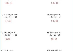 Solving Systems Of Equations by Elimination Worksheet Pdf as Well as 2 Step Equation Worksheets