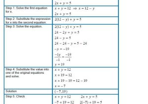 Solving Systems Of Equations by Substitution Worksheet and 22 Inspirational Graph Substitution Method Worksheet Answers