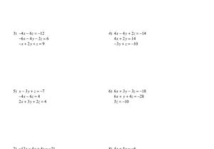 Solving Systems Of Equations by Substitution Worksheet or Unique solving Equations with Variables Both Sides Worksheet