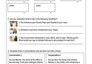 Spanish Greetings Worksheet and 1123 Best Spanish Classroom Images On Pinterest