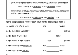 Spanish Lesson Worksheets together with Fun Singular and Plural Possessive Nouns Worksheets