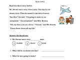 Spanish Reading Comprehension Worksheets Also 1st Grade Reading Prehension assessment Worksheets for All
