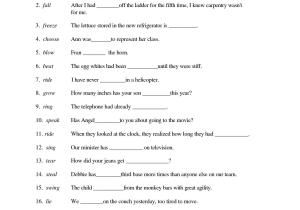 Spanish Verb Conjugation Practice Worksheets Also 30 Irregular Verbs Worksheets Regular and Irregular Verb Worksheets