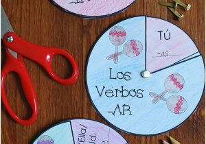 Spanish Verb Conjugation Practice Worksheets Also Spanish Verb Conjugation Interactive Notebook Spinners