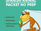 Spanish Worksheets Elementary Also Spanish Animal Packet No Prep