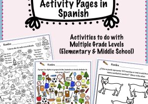 Spanish Worksheets for Kids or Five 100th Day Activity Pages for Spanish Class Incorporate