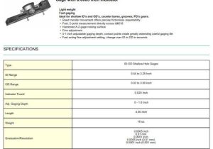 Spc Verification Worksheet or Dyer Gage Id Od Shallow Diameter Gages 133 Series