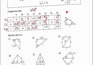 Special Right Triangles Worksheet Pdf and Special Right Triangles Worksheet Answers Inspirational 30 60 90