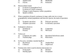 Speciation and Extinction Worksheet Answers as Well as Set Botany Previous Question Papers with Answer Key Kerala 2010 2…