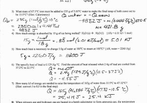 Specific Heat Calculations Worksheet Also New Heat Calculations Worksheet Answers – Sabaax
