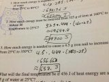 Specific Heat Calculations Worksheet together with Specific Heat Practice Problems Worksheet with Answers Image
