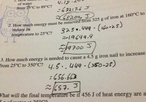 Specific Heat Calculations Worksheet together with Specific Heat Practice Problems Worksheet with Answers Image