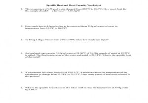 Specific Heat Problems Worksheet Answers Along with Calorimetry Problems Worksheet Image Collections Worksheet Math