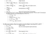Specific Heat Problems Worksheet Answers and Specific Heat Worksheet Answers