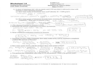 Specific Heat Worksheet Answer Key and Stoichiometry Worksheet 2