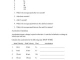 Speed and Acceleration Worksheet Answers and Speed and Velocity Worksheet Middle School Worksheet Math