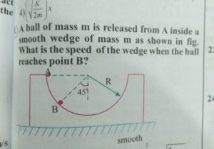 Speed and Velocity Worksheet Answer Key Also A Ball Of Mass M is Released From A Inside A Smooth Wedge Of Mass M
