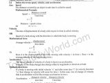 Speed Velocity and Acceleration Calculations Worksheet with Velocity and Acceleration Worksheet Awesome Kips 9th Class