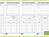Spelling Word Worksheets Also Cvc Words Handwriting Worksheets Cvc Words Handwriting