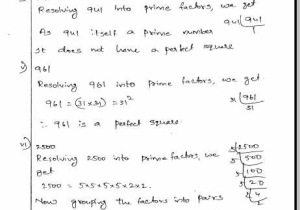 Square Root Worksheets 8th Grade Along with Squares and Square Roots Rd Sharma Class 8 solutions Ex 3 1
