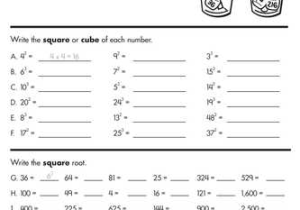 Square Root Worksheets 8th Grade as Well as Building Exponents Squares Cubes and Roots