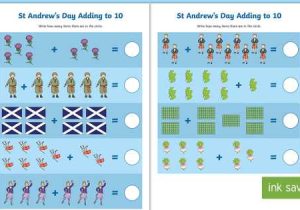 St 50 Worksheet Along with St andrew S Day Addition to 10 Worksheet Activity Sheet