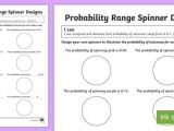Statistics and Probability Worksheets together with Probability Range Spinner Designs Worksheet Activity Sheet