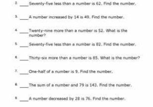 Stem Careers Worksheet 1 Answers Also Pre Algebra Number Problem Worksheets with Answers