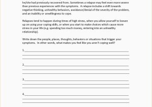 Stress Management Worksheets Pdf as Well as Anger Management Worksheet for Teens