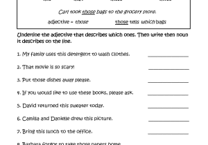 Subject Verb Agreement Practice Worksheets and Adjectives that Tell which Es Worksheets