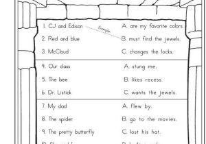 Subjects Objects and Predicates with Pirates Worksheet or Subject Surprises English Worksheet On Subject and Predicate